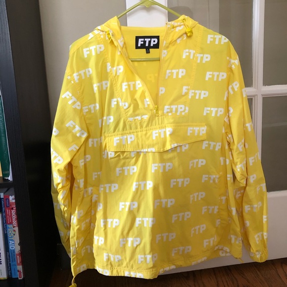 FTP All Over Print Yellow Windbreaker - Picture 1 of 3